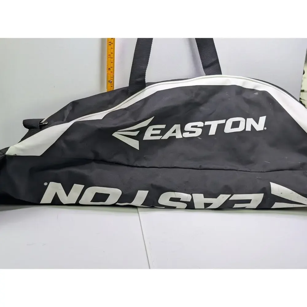 Easton Baseball Softball Bat Equipment Bag Black White Carry Duffel Used